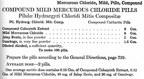 A recipe from the National Formulary