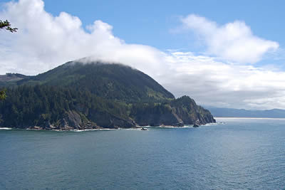 Neahkahnie Mountain as seen from the north side. Photo by Eric Baetscher. 