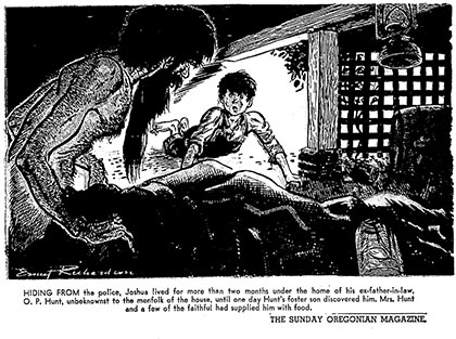Startling Detective Magazine, March 1951. Article: "Nemesis of the Nudist High Priest," a sensationalized and largely fabricated version of the story of the "Holy Rollers" of Corvallis, Ore.